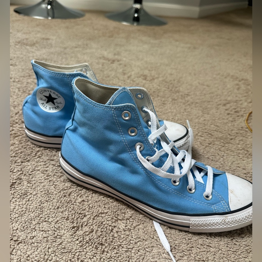 Light Blue Converse High Tops Men’s Size 10.5/Women’s Size 12.5